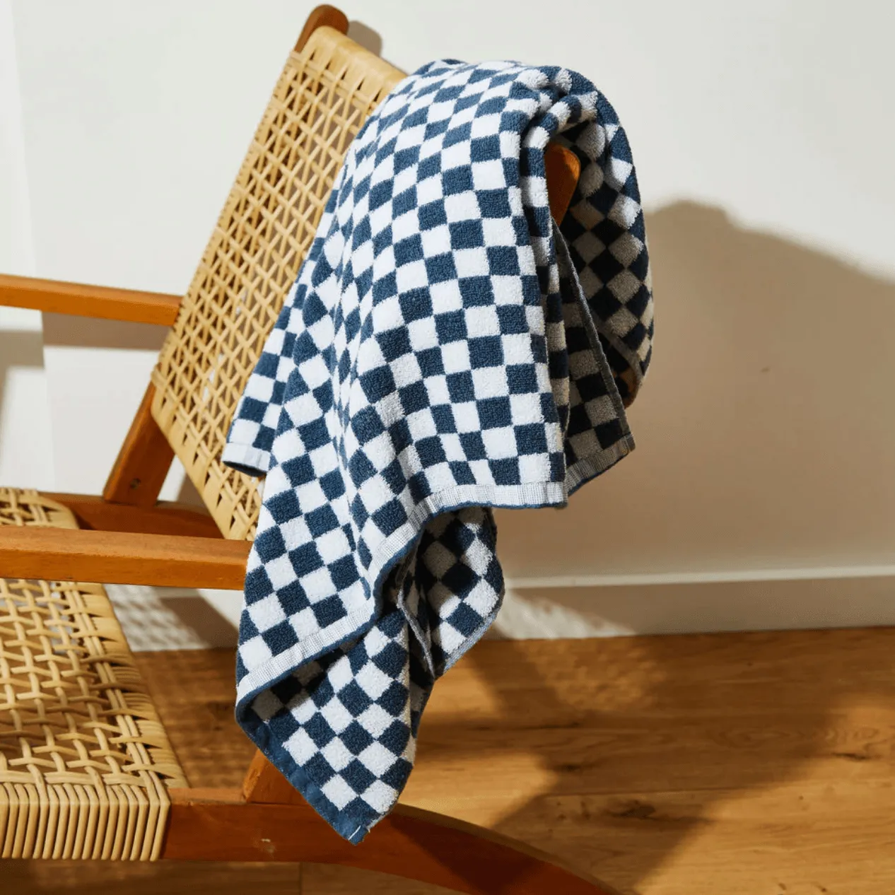 Bath Towel | Navy Check