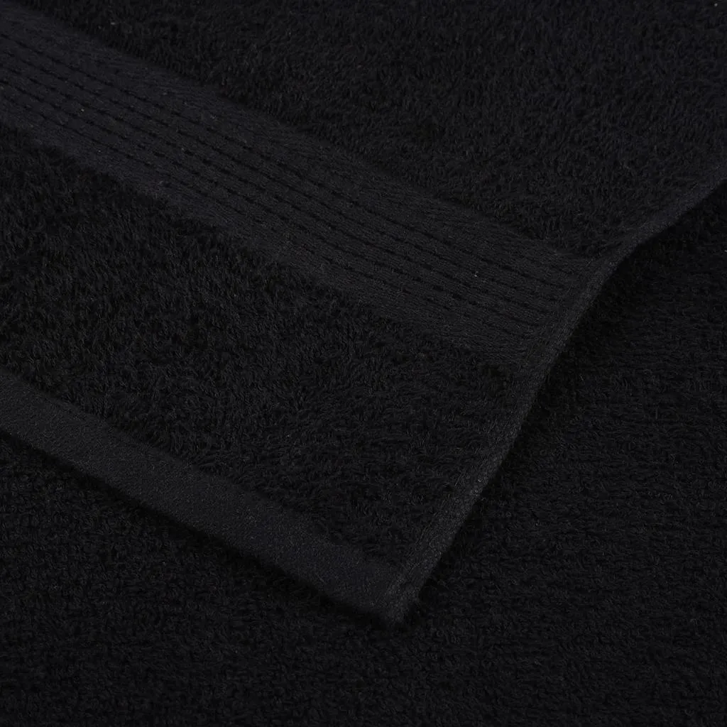 Bath Towels 2 pcs Black 100x150 cm 360 gsm 100% Cotton