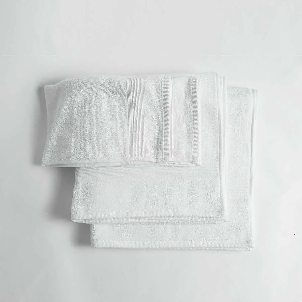 Bath towels, set of 4, white colour