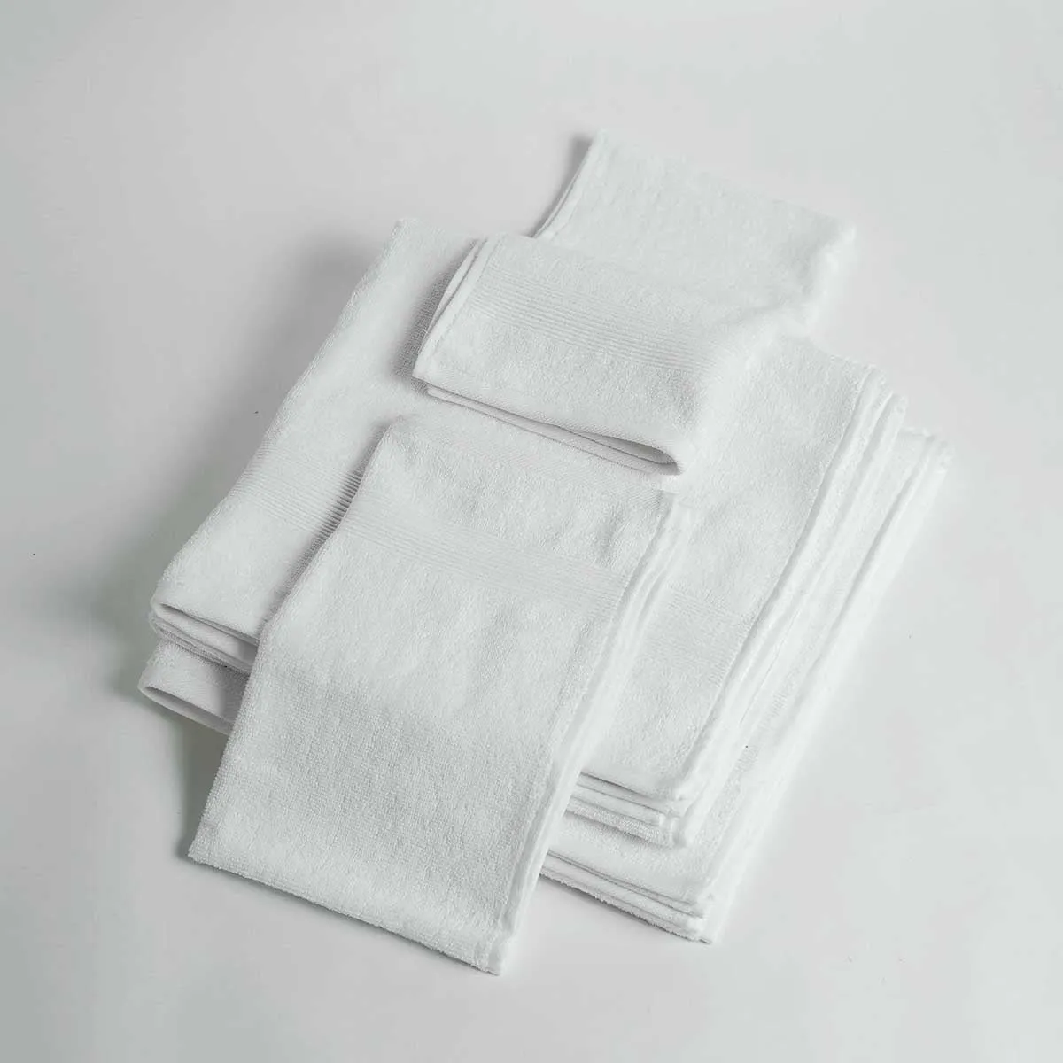 Bath towels, set of 4, white colour