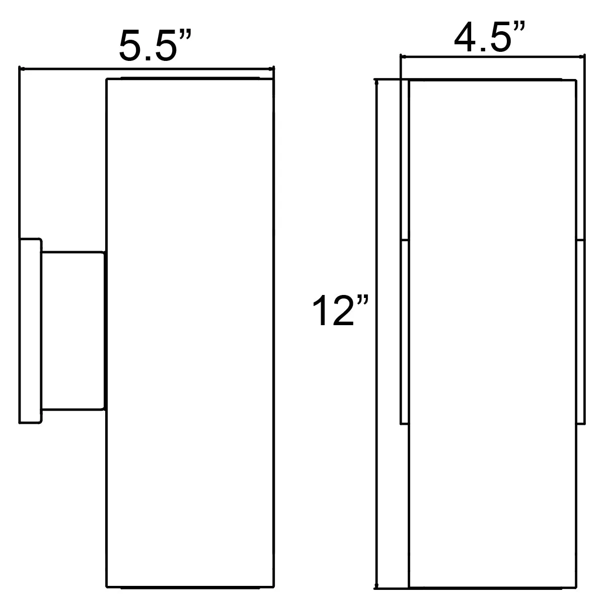 Bayside Bi-Directional Outdoor LED Wall Mount Sconce Light