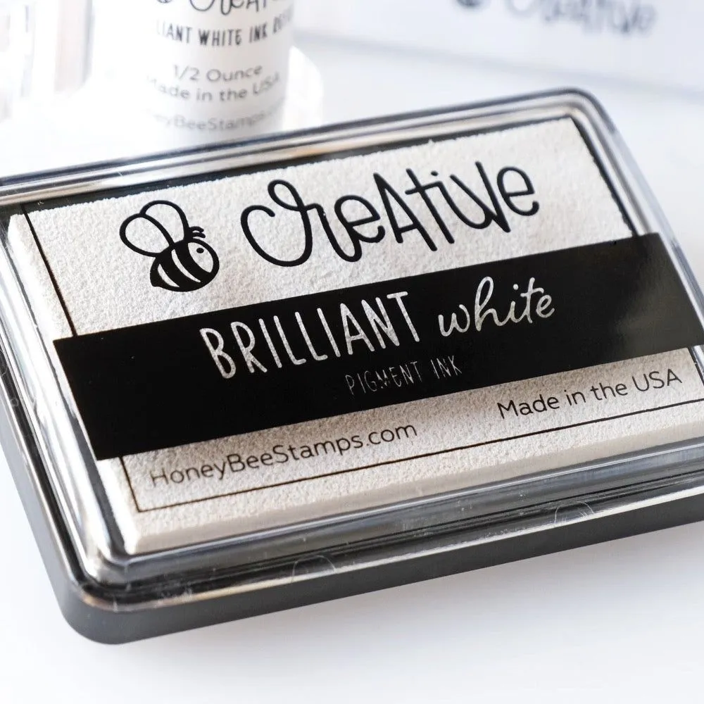 Bee Creative Ink Pad - Brilliant White Pigment Ink