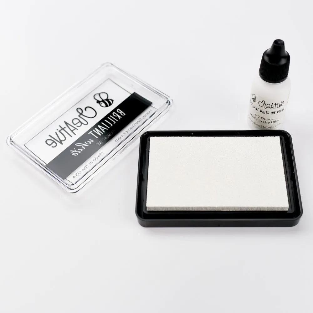 Bee Creative Ink Pad - Brilliant White Pigment Ink