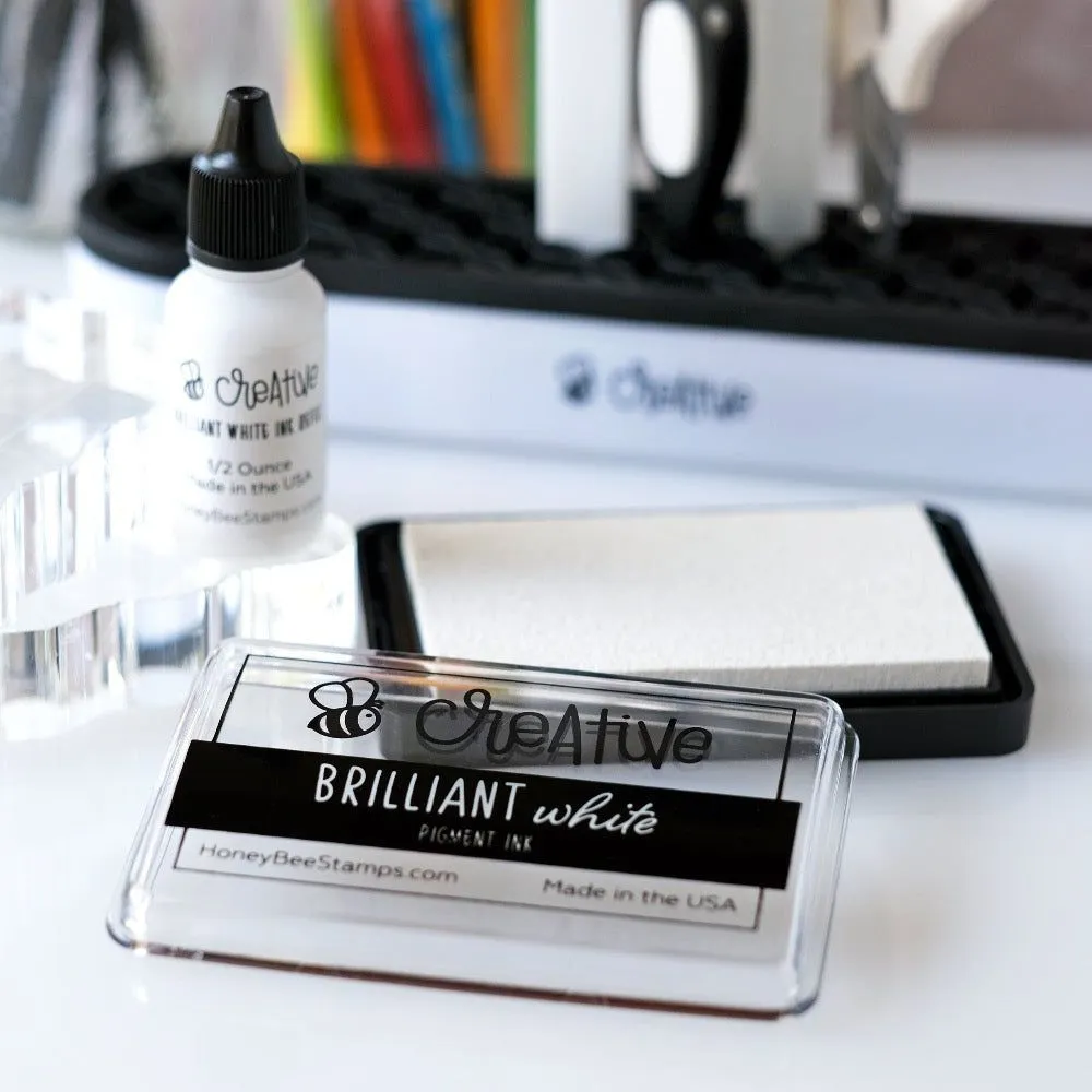 Bee Creative Ink Pad - Brilliant White Pigment Ink