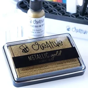 Bee Creative Ink Pad - Metallic Gold Pigment Ink