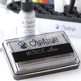 Bee Creative Ink Pad - Metallic Silver Pigment Ink