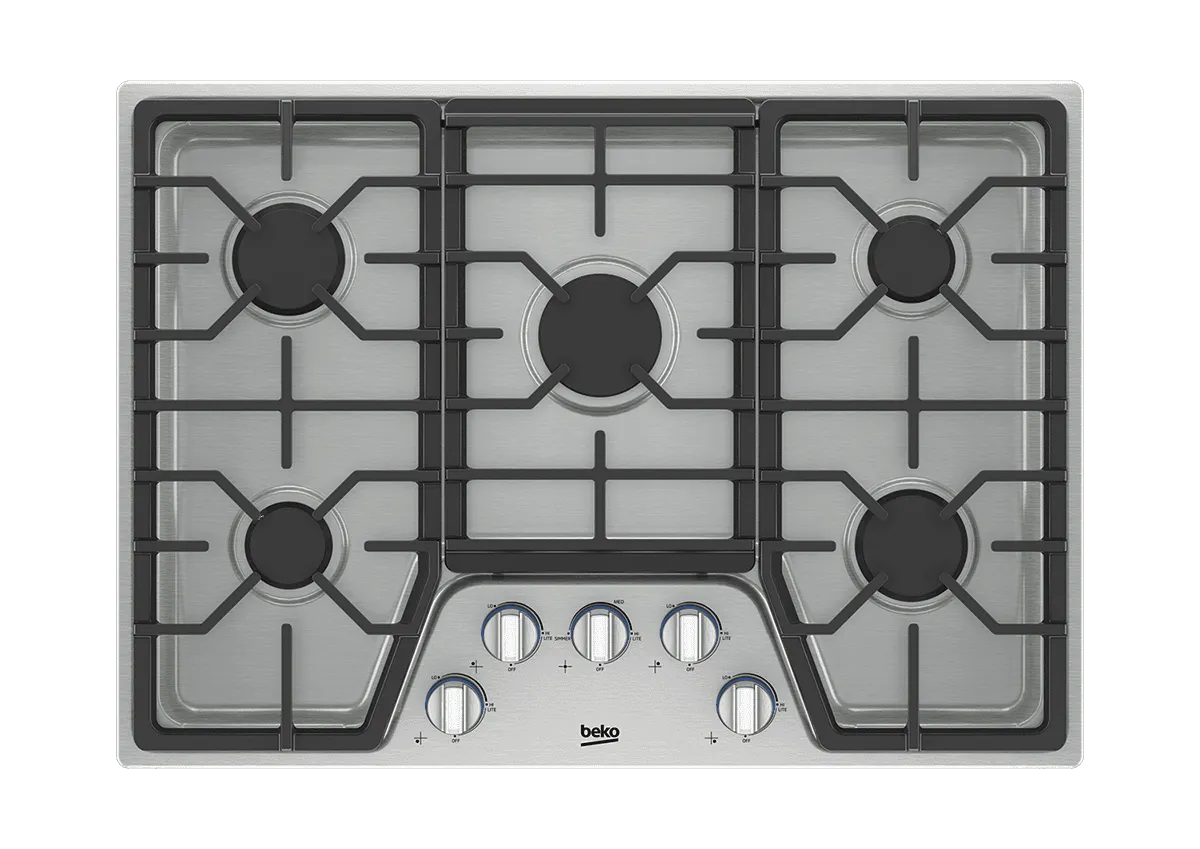 Beko BCTG30500SS 30" Built-In Gas Cooktop With 5 Burners