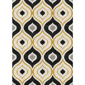 Benett Beige Yellow Black Rug