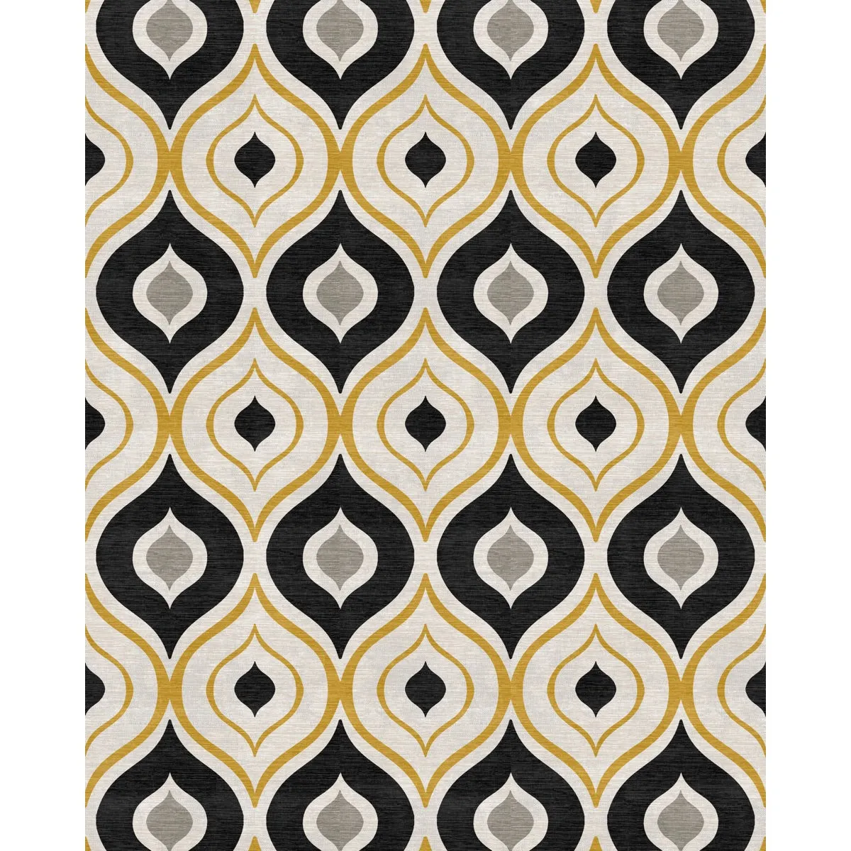 Benett Beige Yellow Black Rug