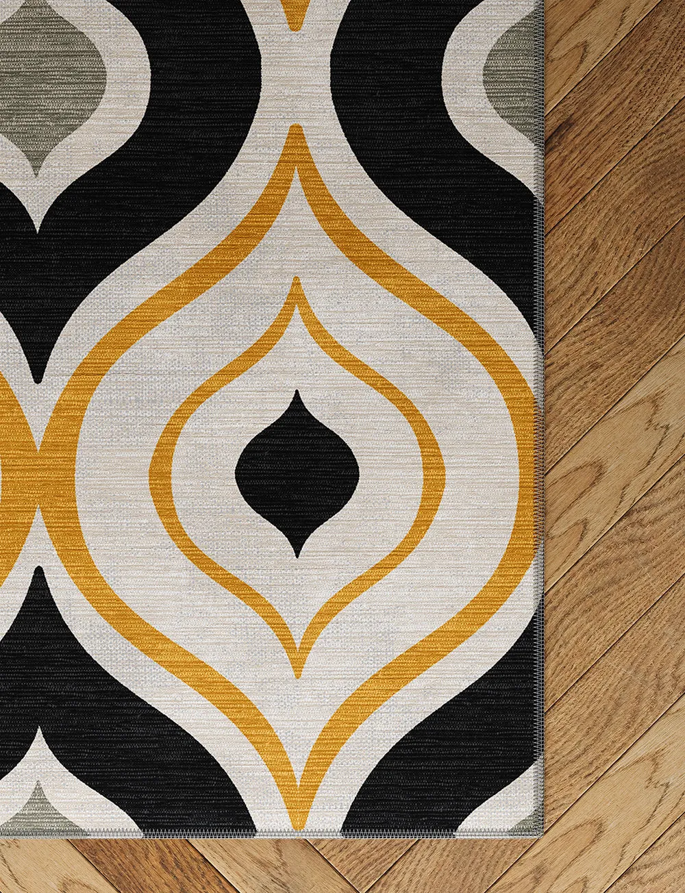 Benett Beige Yellow Black Rug