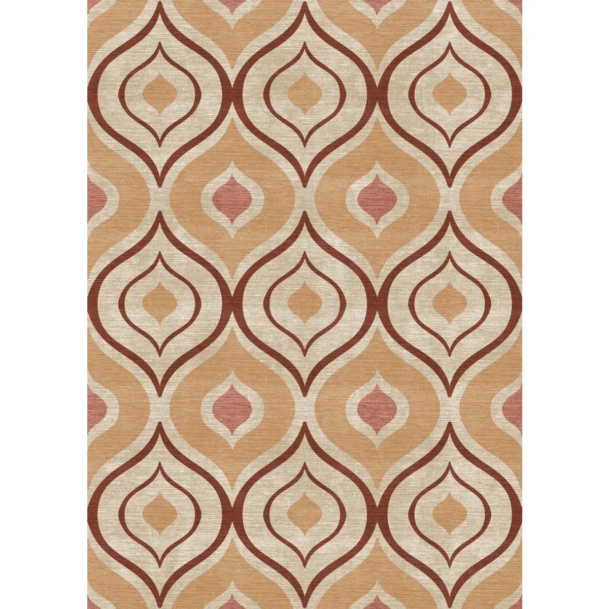 Benett Orange Burgundy Rug