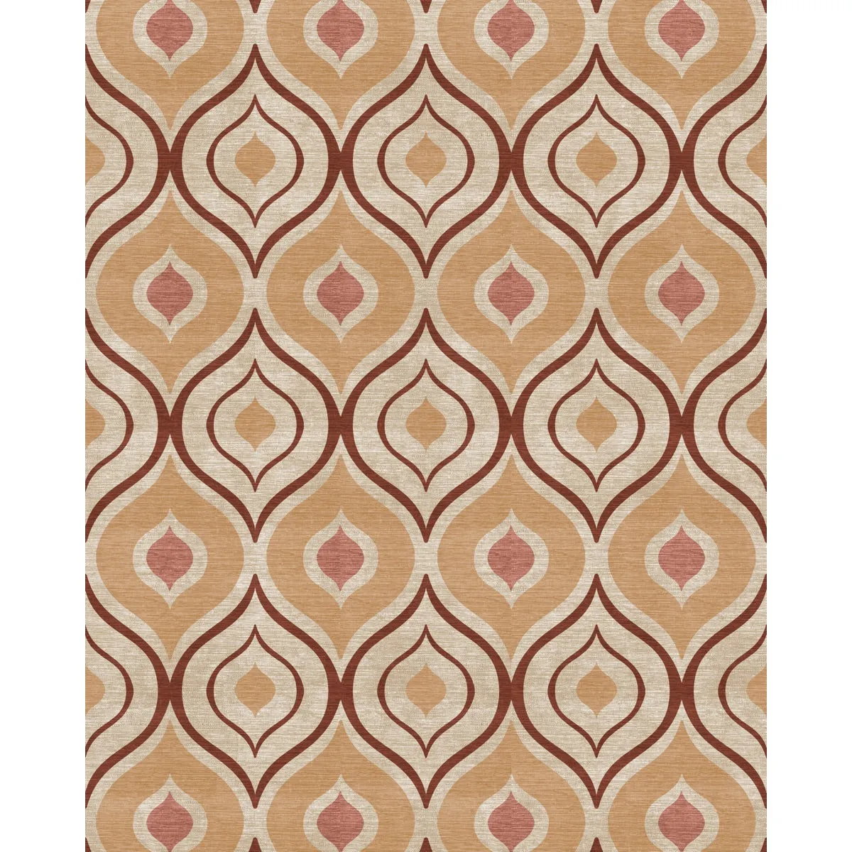 Benett Orange Burgundy Rug