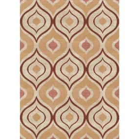 Benett Orange Burgundy Rug