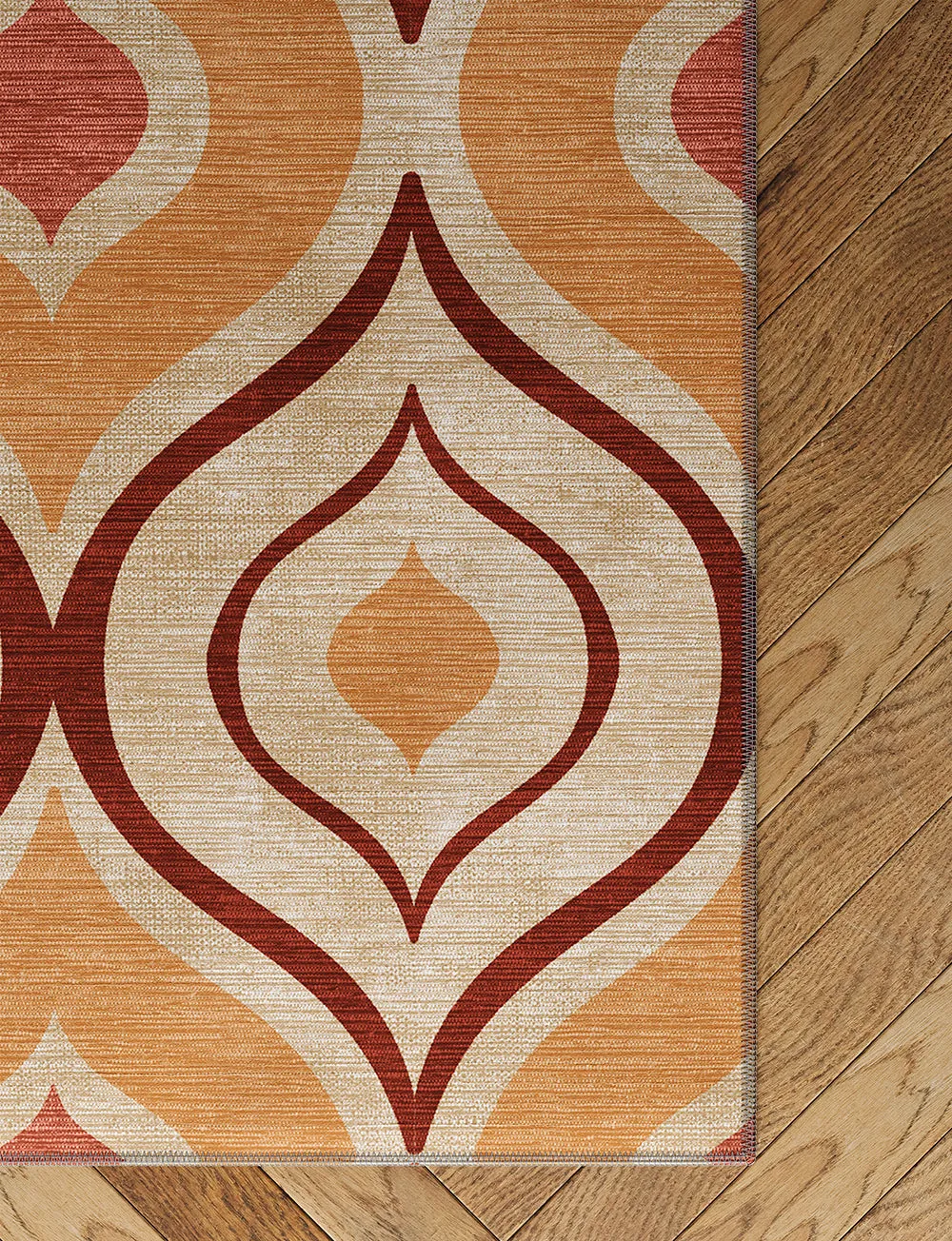 Benett Orange Burgundy Rug