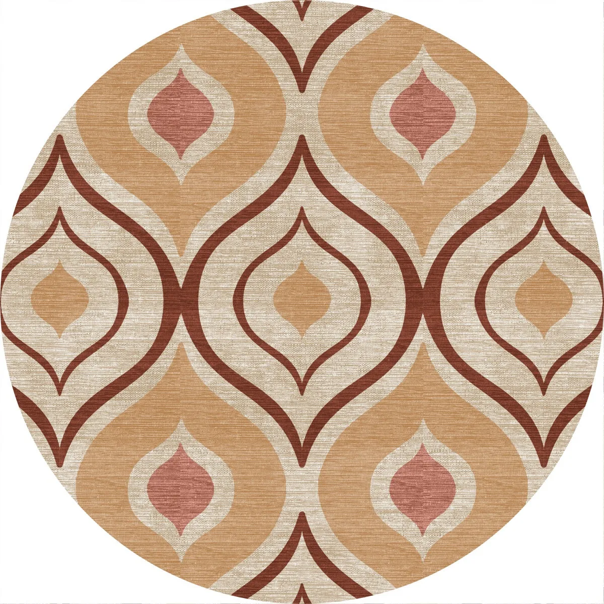 Benett Orange Burgundy Rug