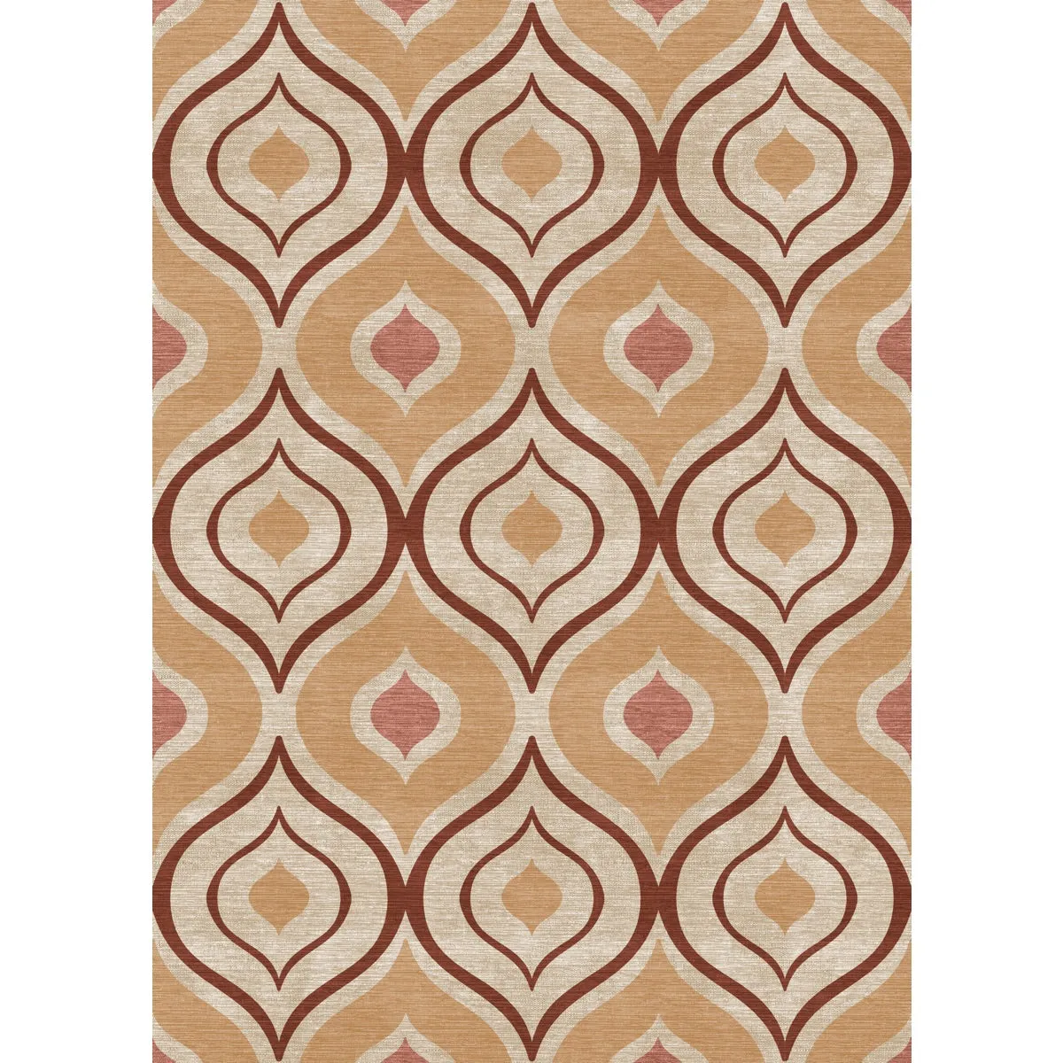 Benett Orange Burgundy Rug