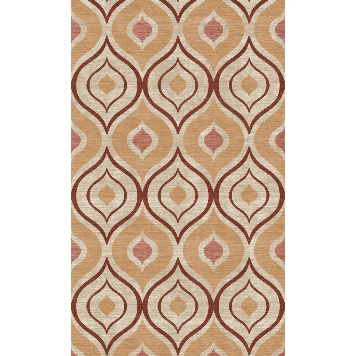 Benett Orange Burgundy Rug