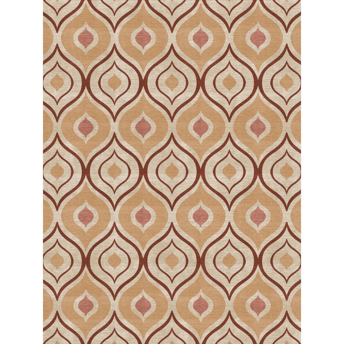 Benett Orange Burgundy Rug