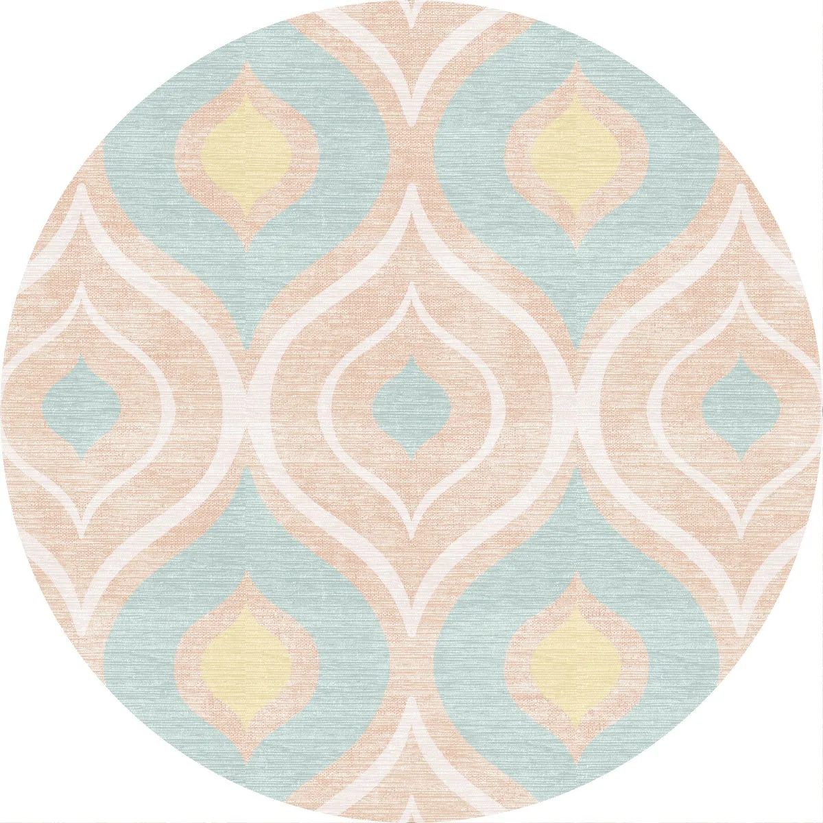 Benett Teal Coral Yellow Rug