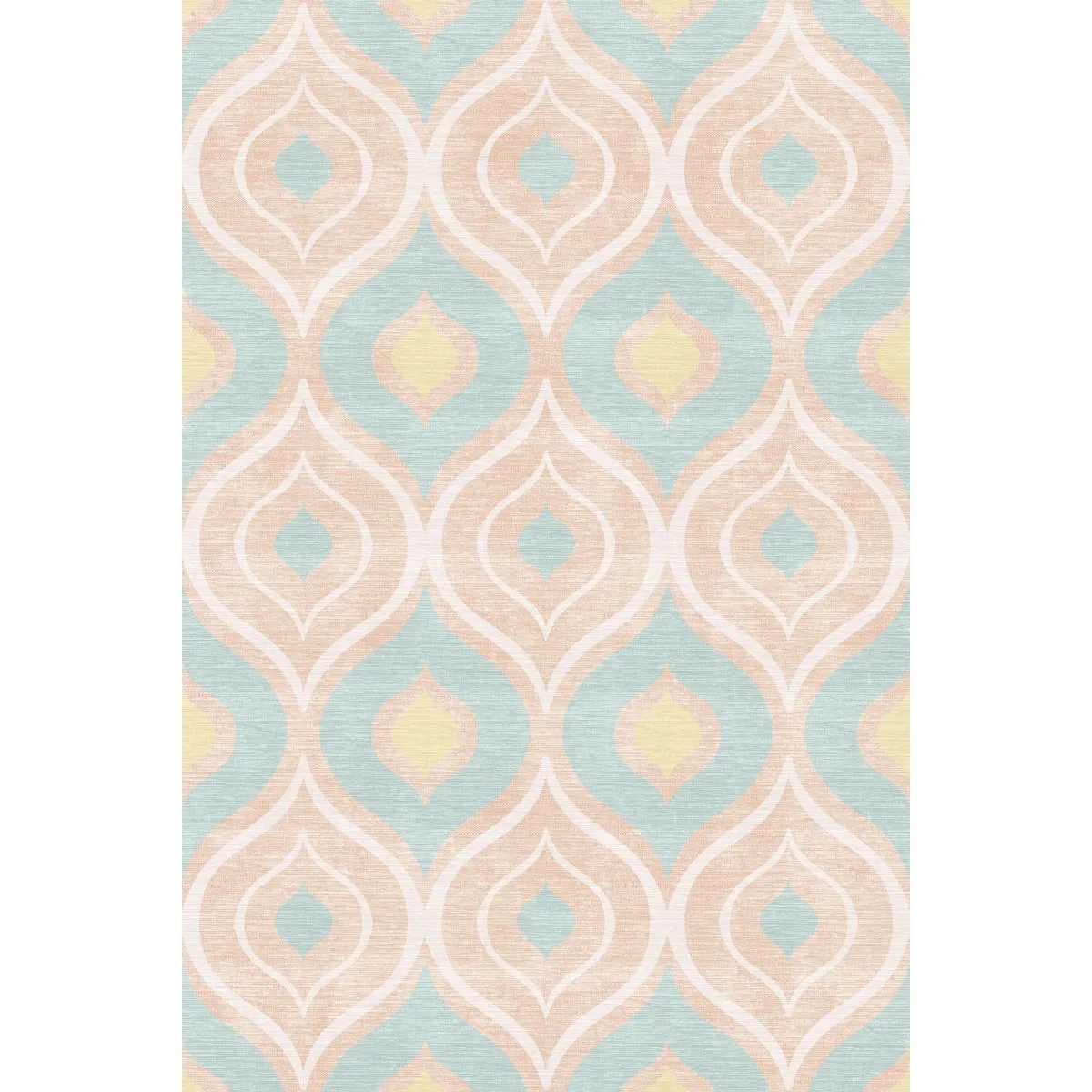 Benett Teal Coral Yellow Rug