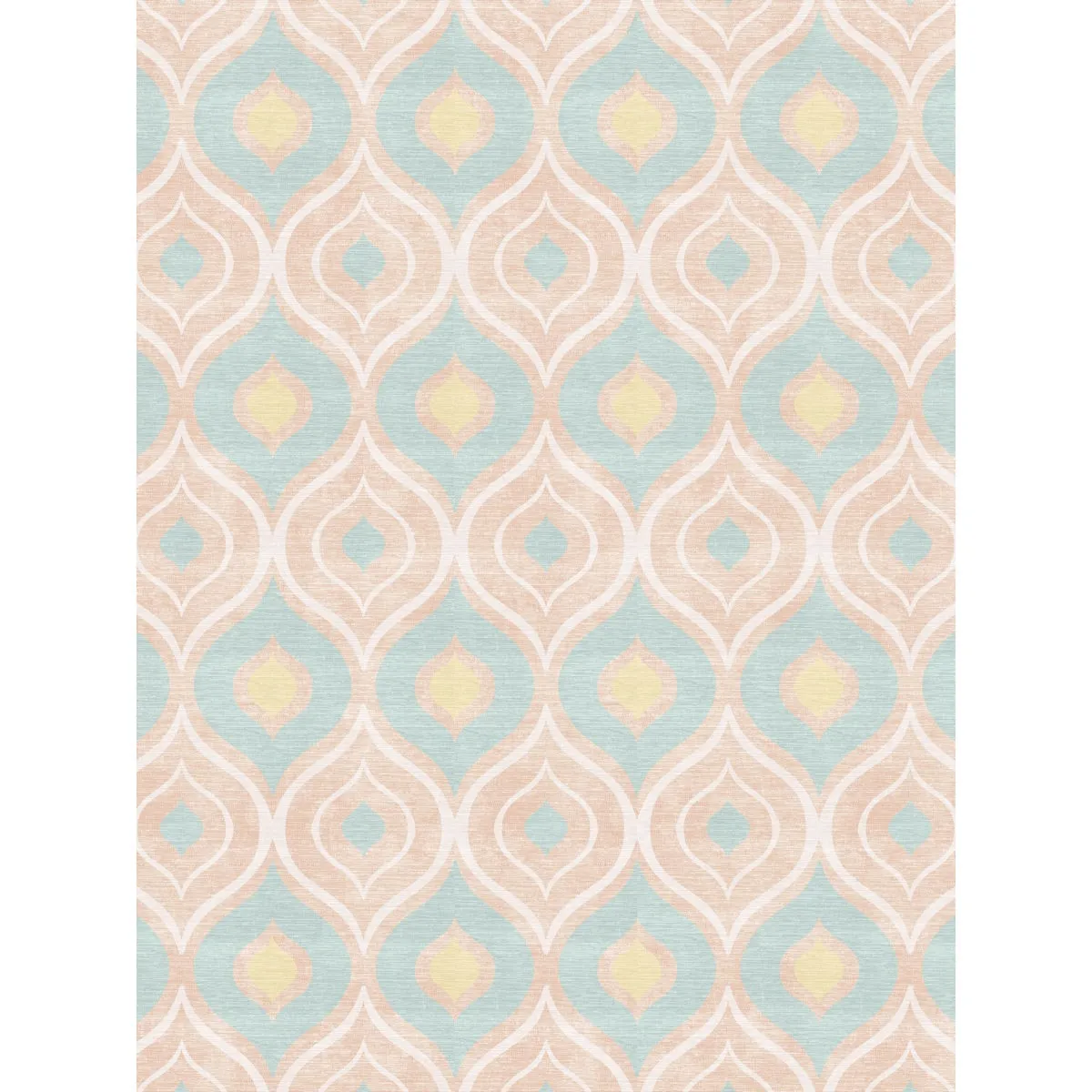 Benett Teal Coral Yellow Rug