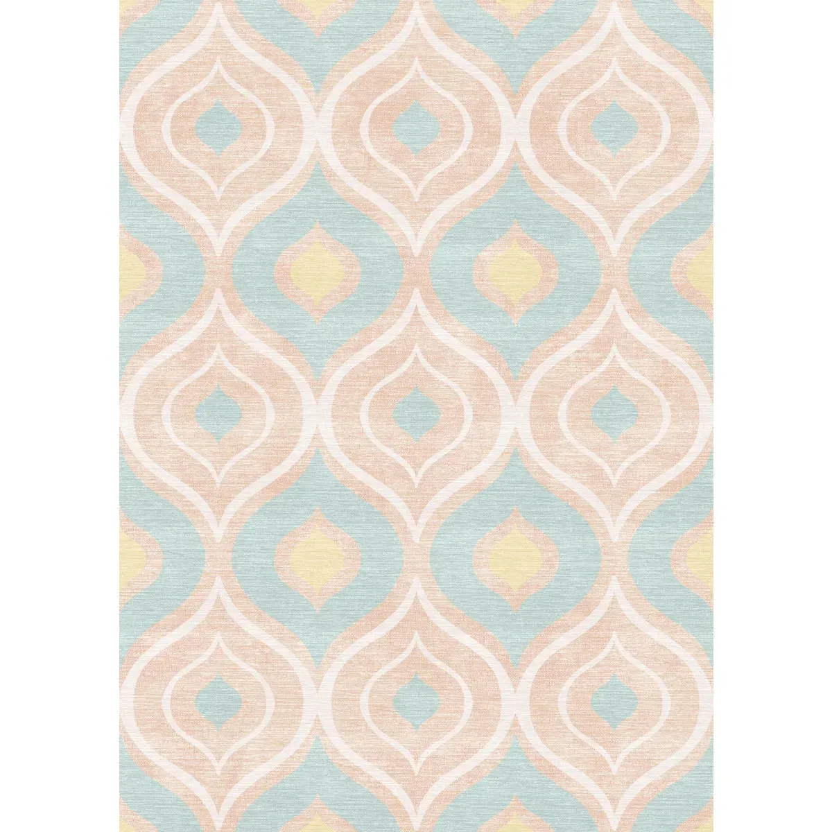 Benett Teal Coral Yellow Rug