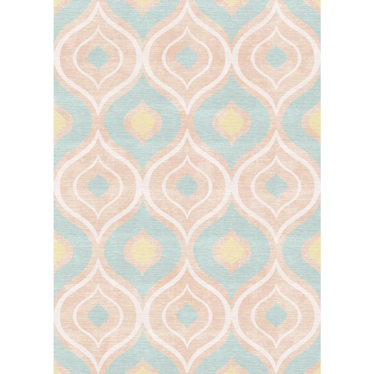 Benett Teal Coral Yellow Rug