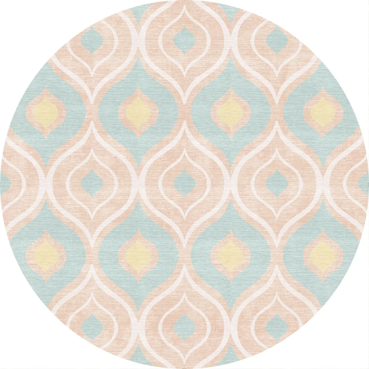 Benett Teal Coral Yellow Rug