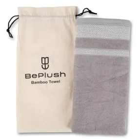 BePlush Zero Twist Bamboo Towels for Bath | Ultra Soft, Highly Absorbent, Quick Dry, Anti Bacterial Bamboo Bath Towel for Men & Women || 450 GSM, 29 x 59 Inches (2, Grey)