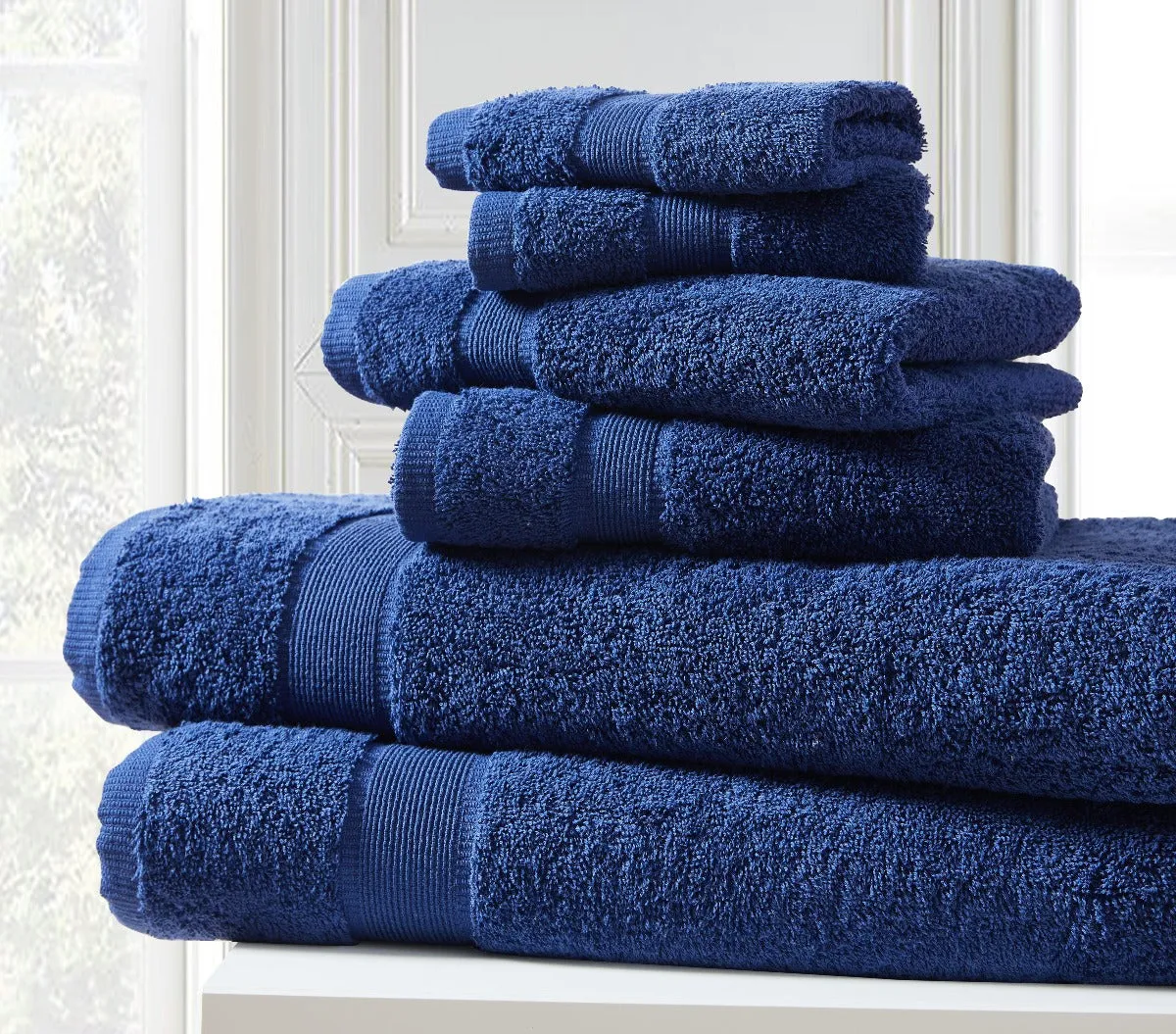 Blissful Bath 6 Piece Plush Cotton Bath Towel Set