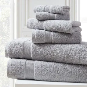 Blissful Bath 6 Piece Plush Cotton Bath Towel Set