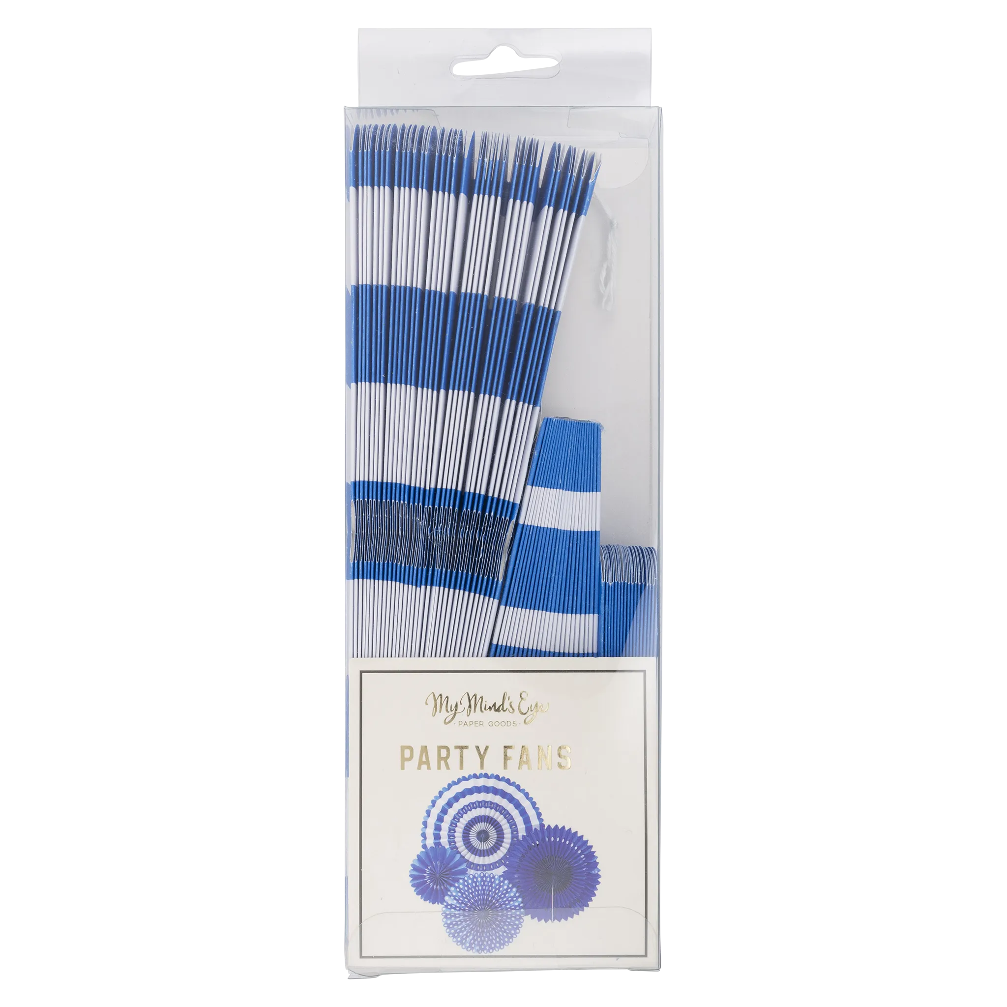 Blue and White Party Fan Set