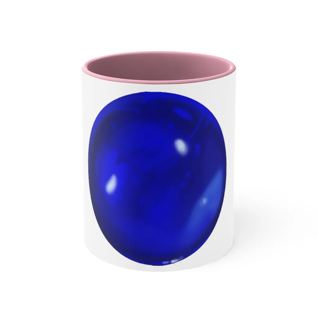 Blue Orb Accent Coffee Mug, 11oz