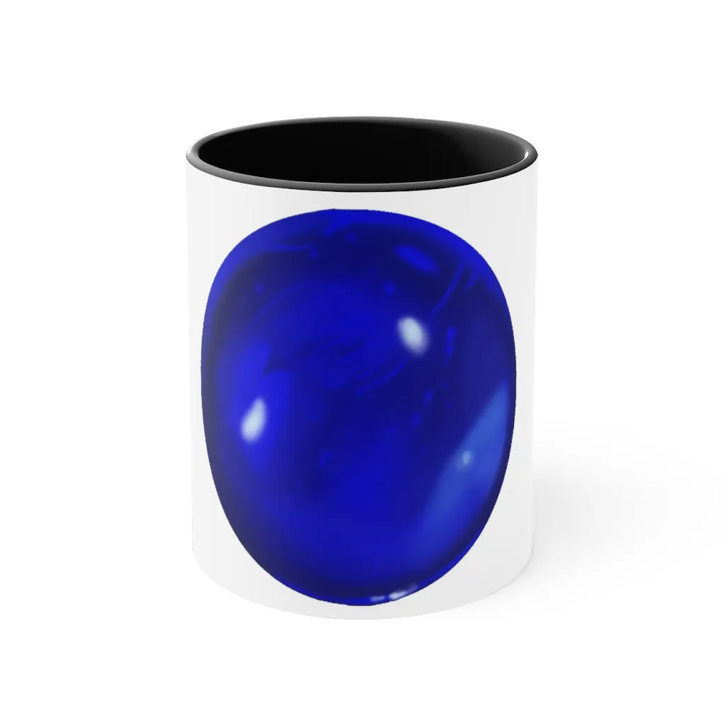 Blue Orb Accent Coffee Mug, 11oz