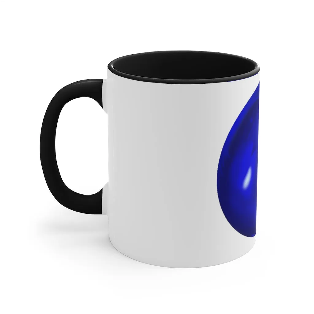 Blue Orb Accent Coffee Mug, 11oz