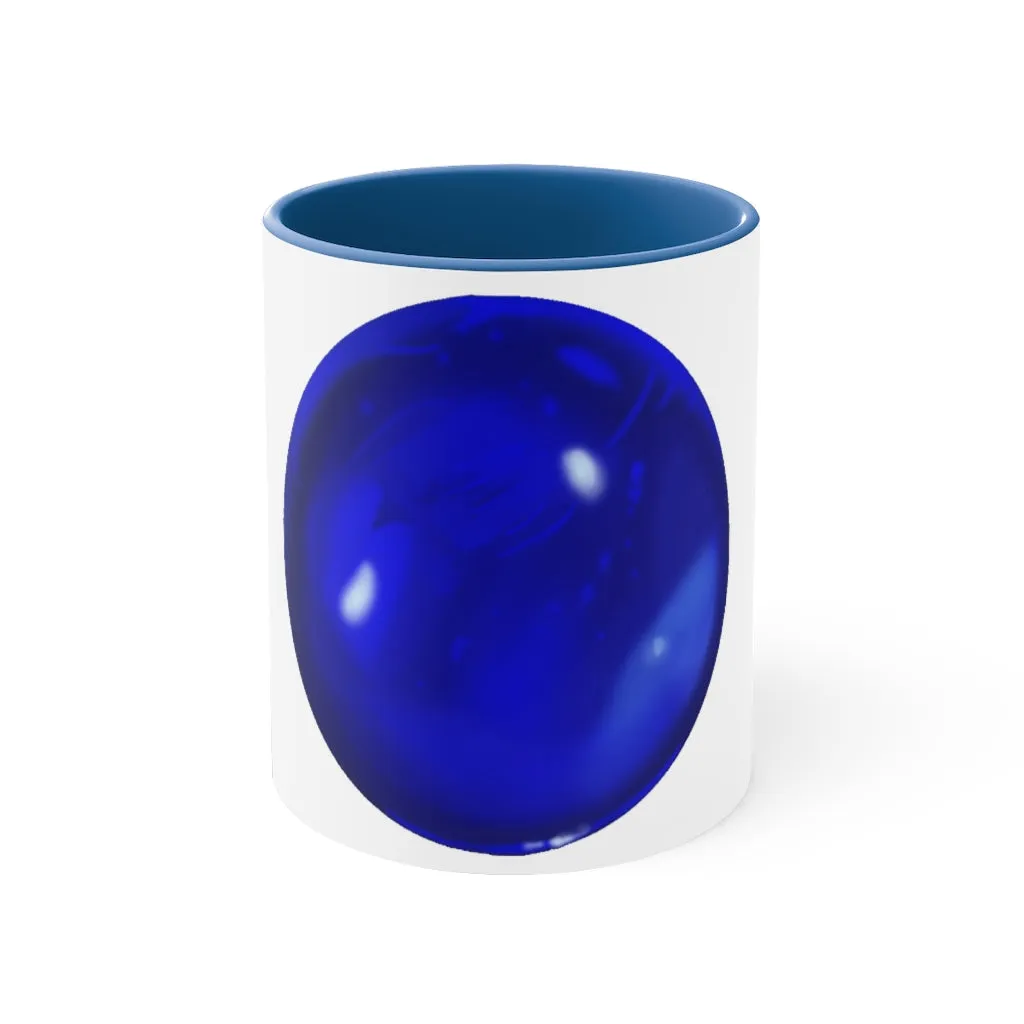 Blue Orb Accent Coffee Mug, 11oz