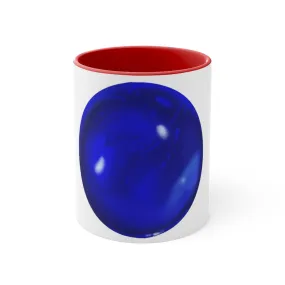 Blue Orb Accent Coffee Mug, 11oz