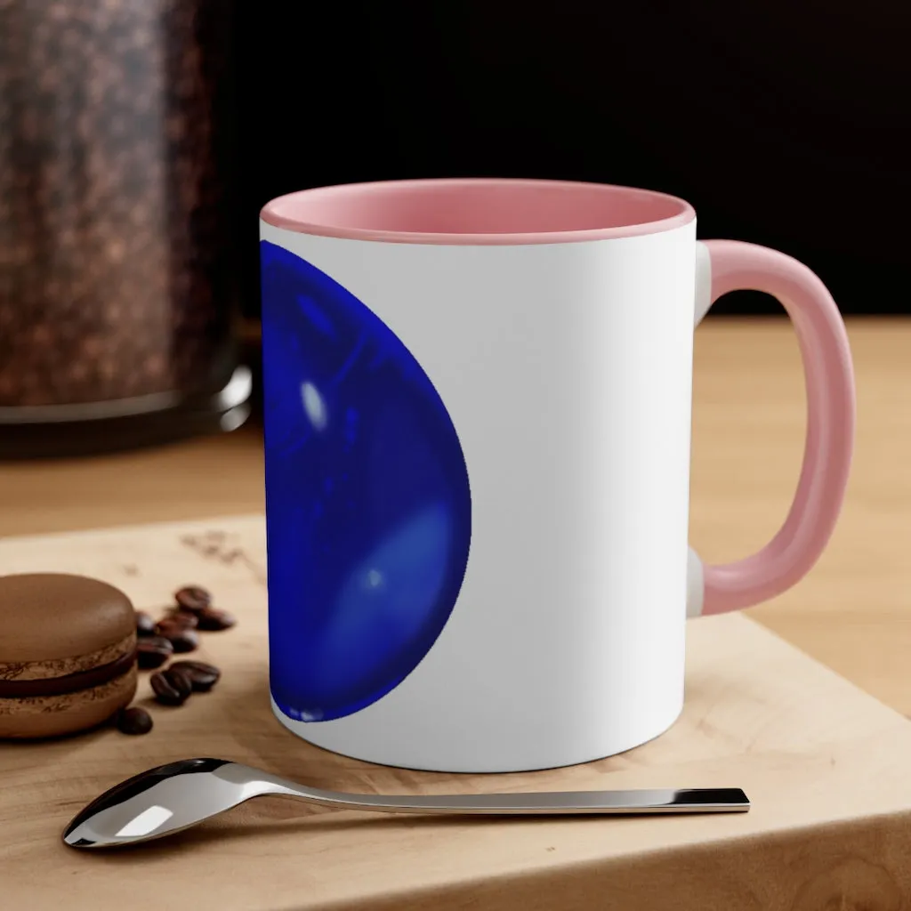 Blue Orb Accent Coffee Mug, 11oz