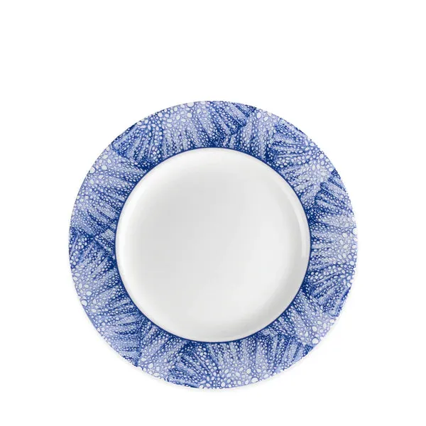 Blue Sea Fan Rimmed Salad Plate