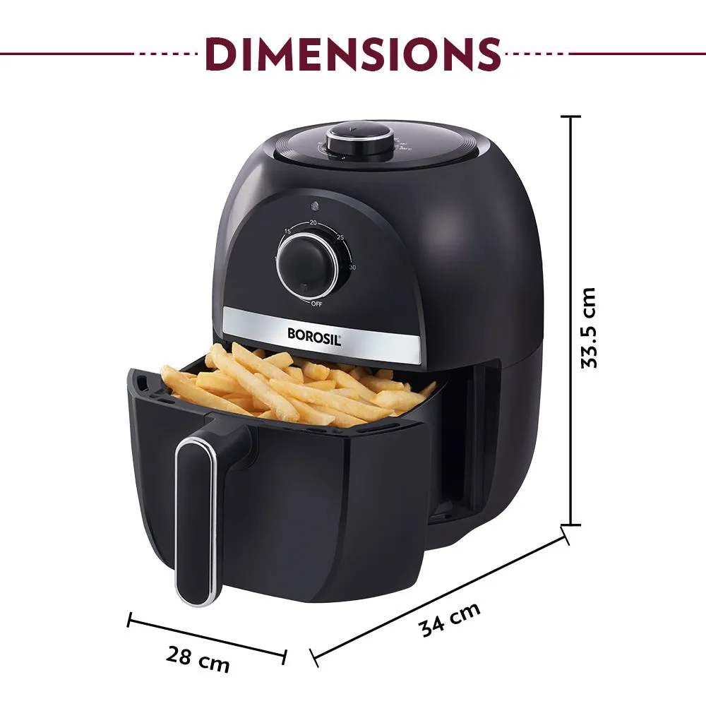 Borosil Best Air Fryer, 2.8 L