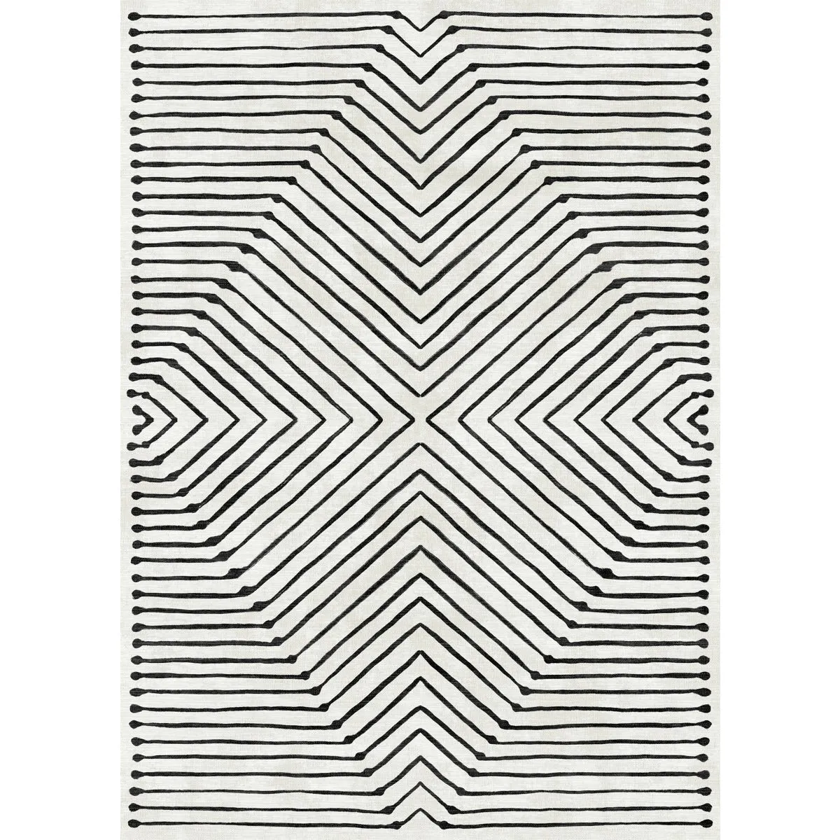 Calator Black & Ivory Rug - Second Love