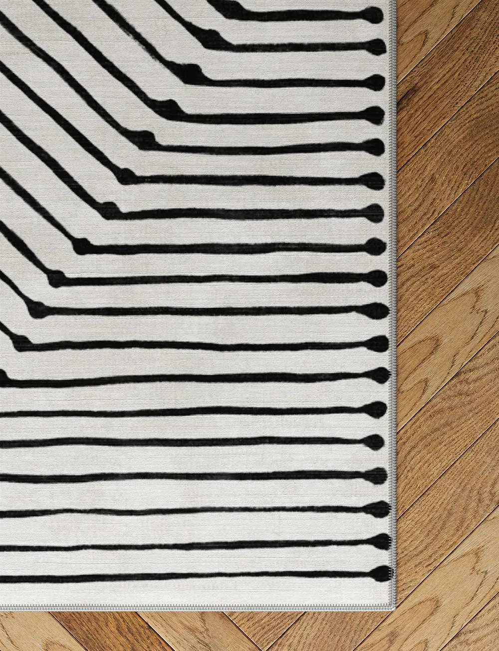 Calator Black & Ivory Rug - Second Love