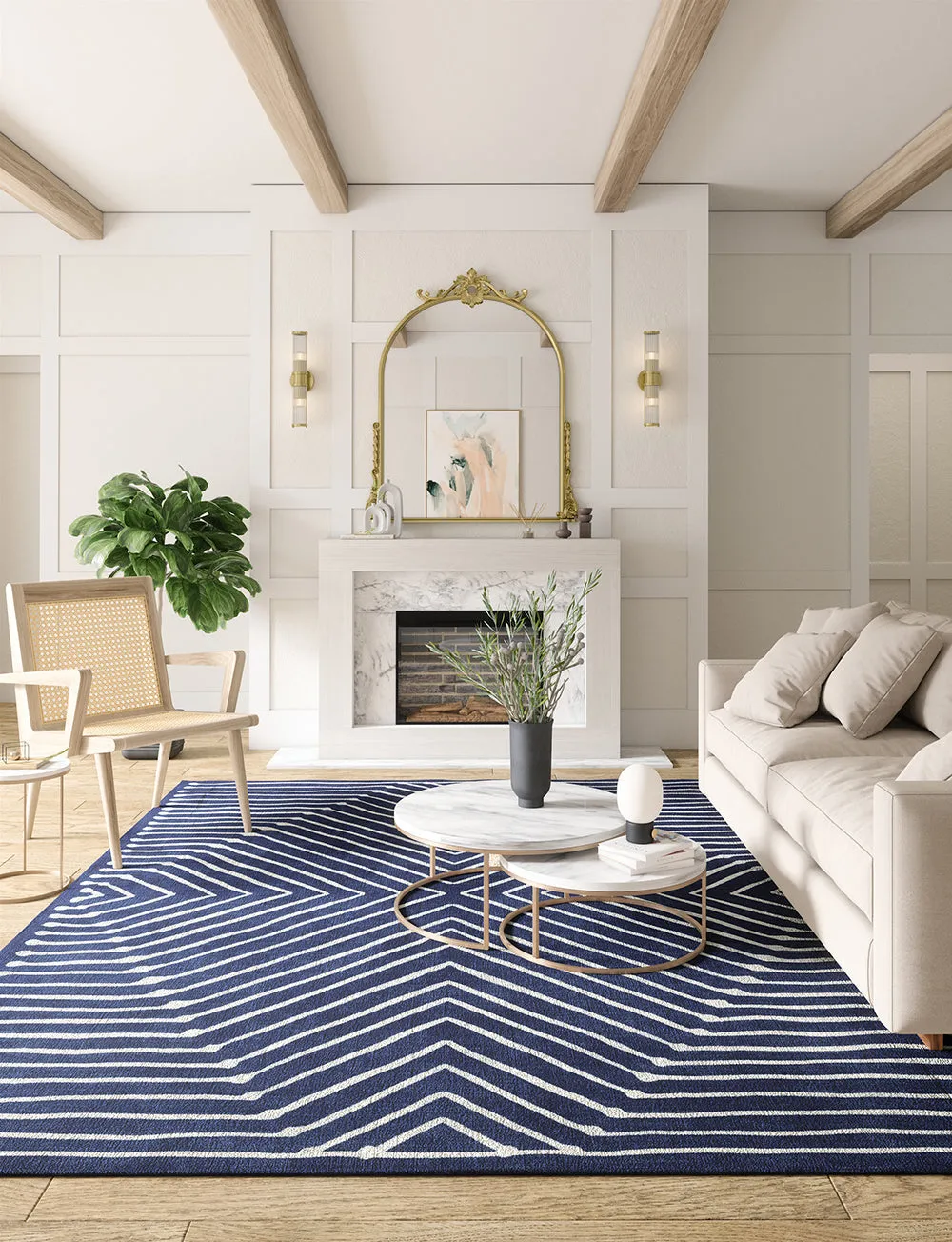 Calator Navy Blue Rug - Second Love