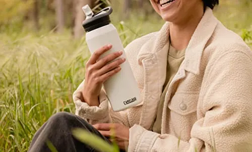 CamelBak eddy  Water Bottle with Straw 25oz - Insulated Stainless Steel, White