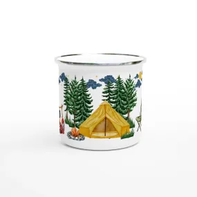 Camping Site under the Moonlight | Enamel Mug