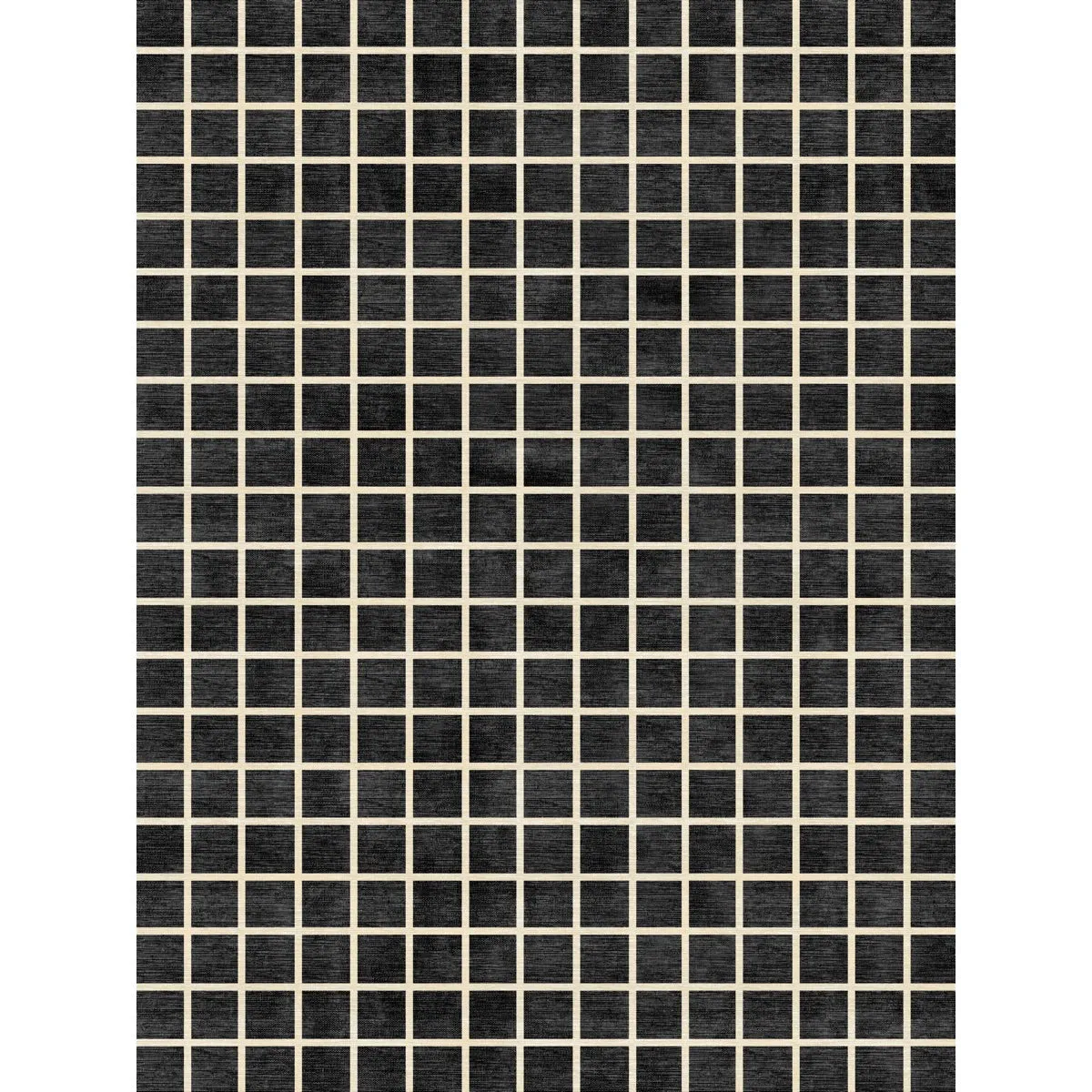 Caper Black Natural Checkered Rug