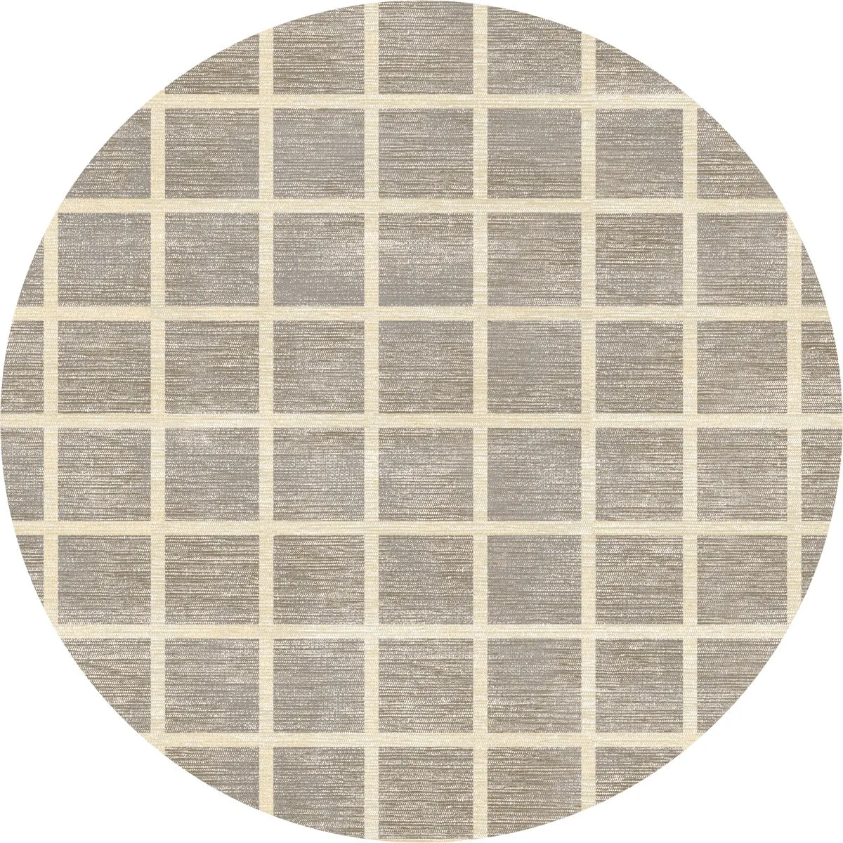 Caper Natural Beige Checkered Rug - Second Love