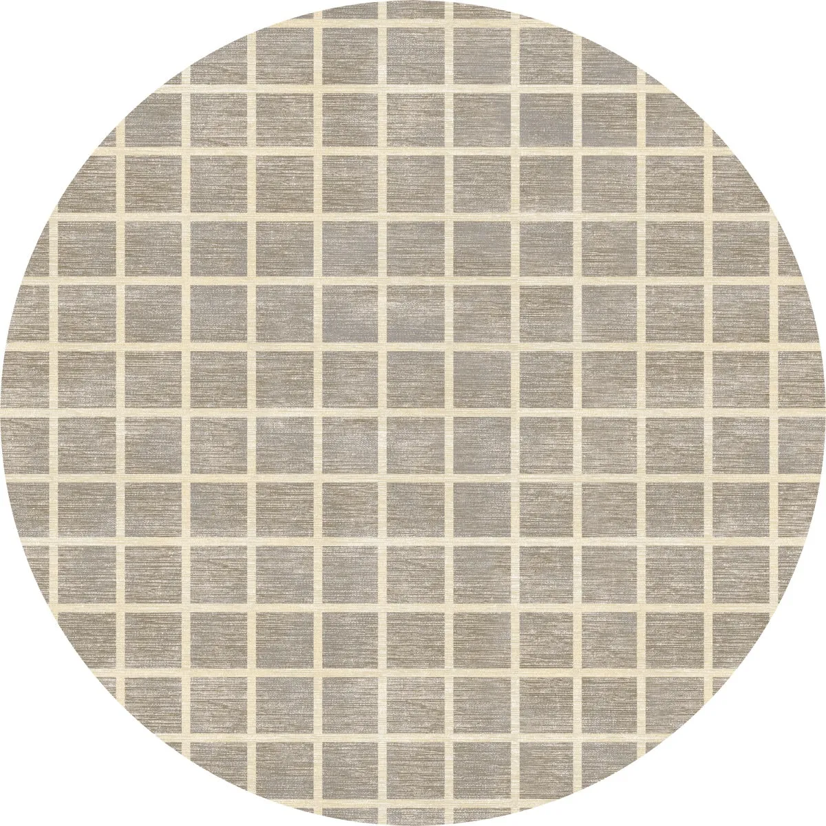 Caper Natural Beige Checkered Rug - Second Love