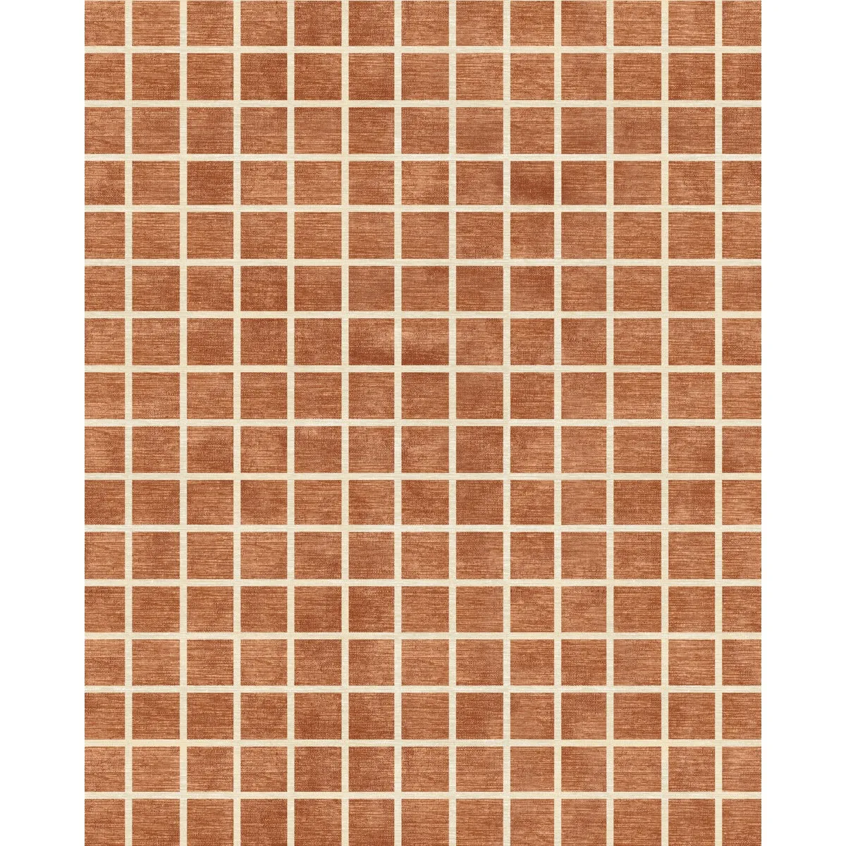 Caper Orange Natural Checkered Rug