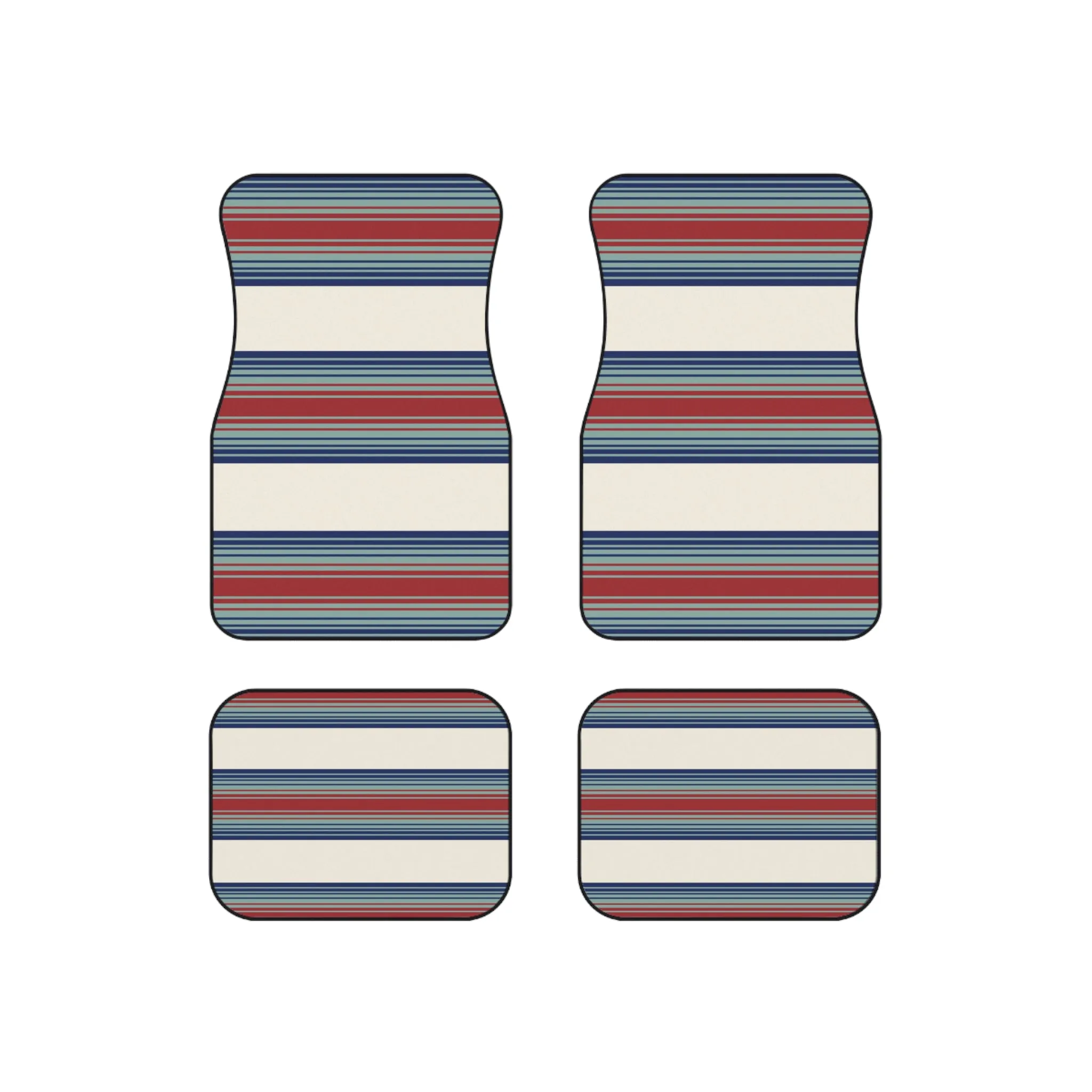 Car Mats (Set of 4) Adobe Dreams Print Striped Mats for SUV or Car